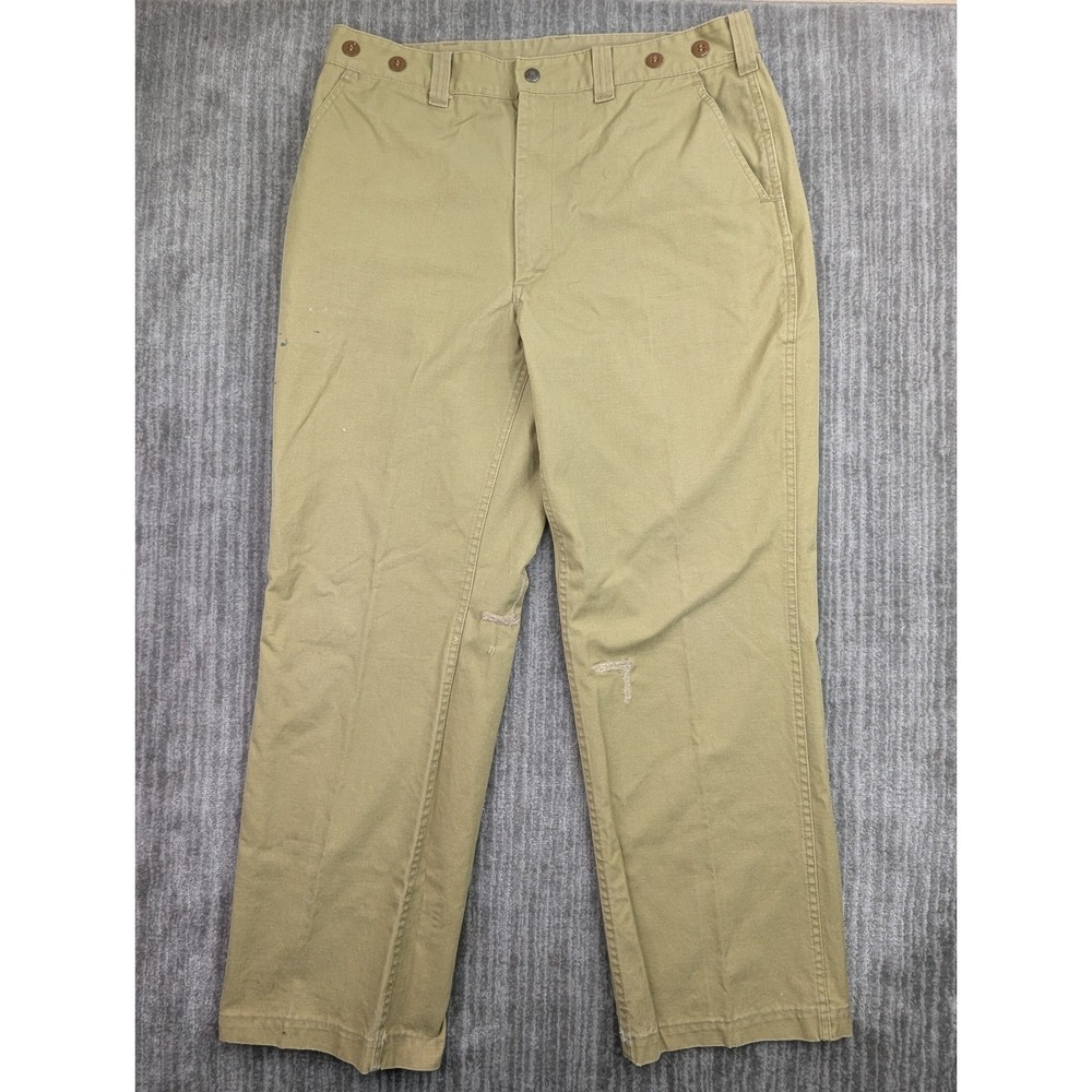 Vintage CC Filson Pants Mens 34x30 Dry Shelter Cloth Khaki Chino USA